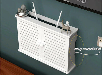 Wifi Router Storage Box Wall Mount Cable Board Bracket Wireless Panel Organizer - Image 8