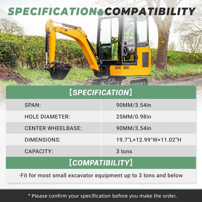 20" No Teeth Flat Backhoe Bucket Mini Excavator Small Digger Attachment 500mm - Image 3