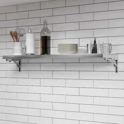 90x30 Wall Mount Shelving Stainless Steel Shelf For Food Truck BBQ working table - Image 5