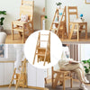 Folding Step Ladder Chair 4 Tier Multifunctional Plant Stand Ladder Stool Shelf - Image 2