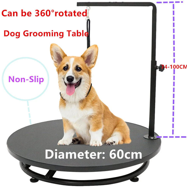 24in Pet Grooming Table with Loop 360° Rotating Grooming Station Adjustable Height - Image 2