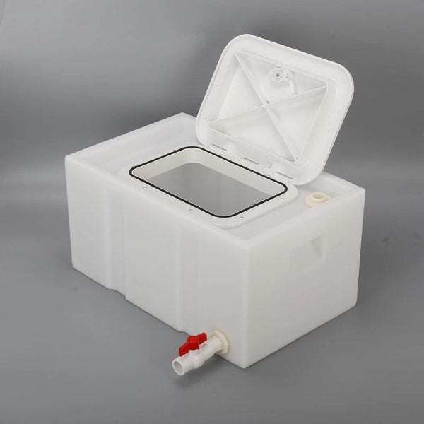 40L Live Bait Tank Portable Fish Transport Tank with Hatch 550x355x280mm - Image 1
