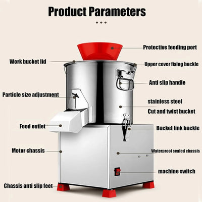 1200W Electric Commercial Vegetable Chopper Cutting Machine Food Processor - Image 3