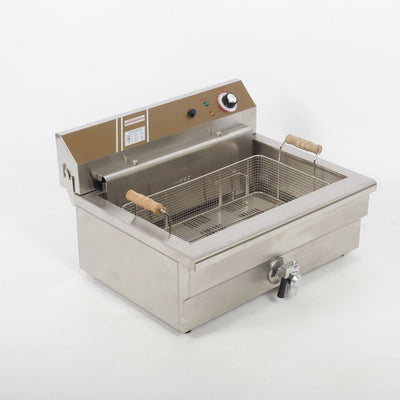 Commercial 25L Electric Deep Fryer Large Capacity W/ Frying Basket & Lid 5KW ﻿