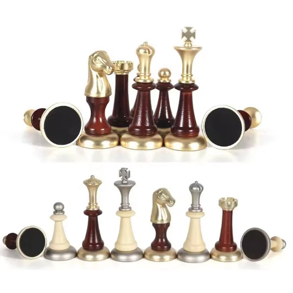 40x40cm Wooden Chess Set Premium Solid Wood Board Metal Chess Pieces Drawer - Image 13