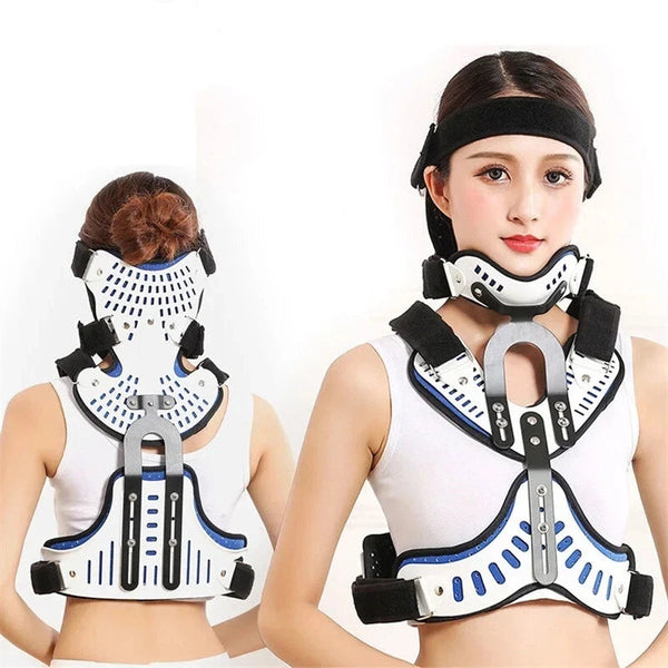 Medical Cervical Thoracic Orthosis Head Neck Chest Traction Support Hunched Back - Image 1