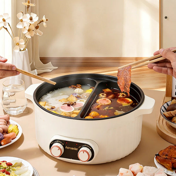 7L Electric Hot pot with Divider Dual Control Cooker Yuanyang Hot Pot 2000W - Image 9