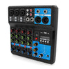 5 Channel Mini Bluetooth Audio Mixer USB DJ Live Console Sound Card Studio Mixer