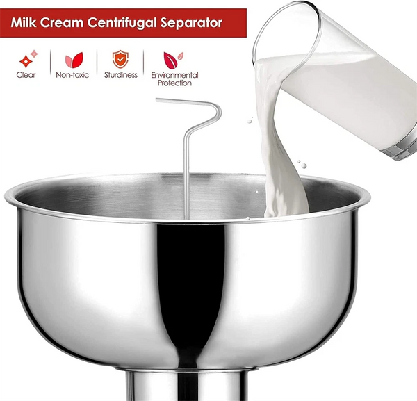 Milk Cream Centrifugal Separator Stainless Steel Electric Cream Separator 50L/h - Image 5