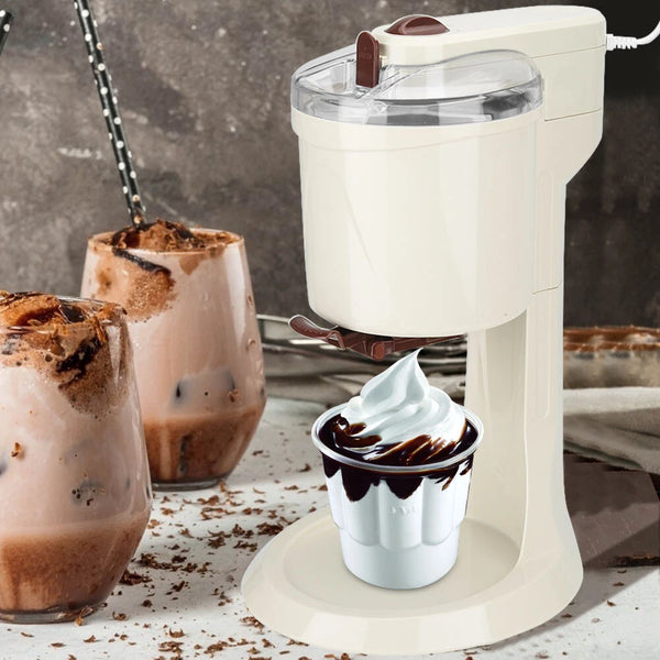 1L Automatic Small Soft Ice Cream Cones Maker Household DIY Ice Cream Roll Maker