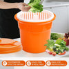 Commercial Vegetable Dehydrator Manual Salad Spinner Fruit Dryer Basket 25L