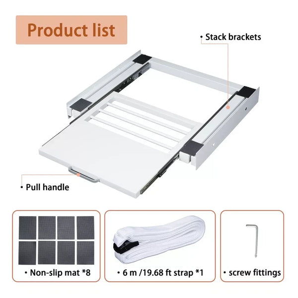 AIWFL Washer Dryer Stacking Kit Stacking Fram Kit with Non-slip Mat for Home - Image 9