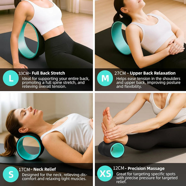 Back Roller lotus Wheel Set of 4 with Yoga Blocks, High Density Foam - Image 6