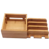 USB Charge Station Multi-Device Hub Charging Dock for Phone iPad Tablet Bamboo - Image 12