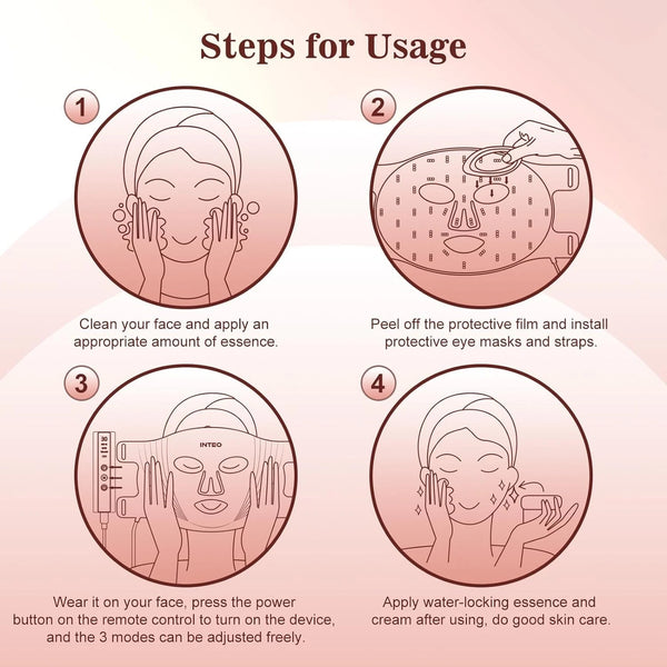 4 in 1 Red Light Therapy Mask Red Led Light Therapy Infrared Flexible Soft Mask - Image 10