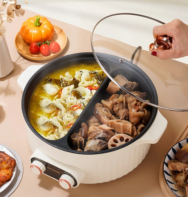 7L Electric Hot pot with Divider Dual Control Cooker Yuanyang Hot Pot 2000W - Image 12