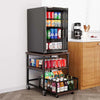 Mini Fridge Stand Mobile Refrigerator Shelf Stand Table with Lockable Wheels - Image 2