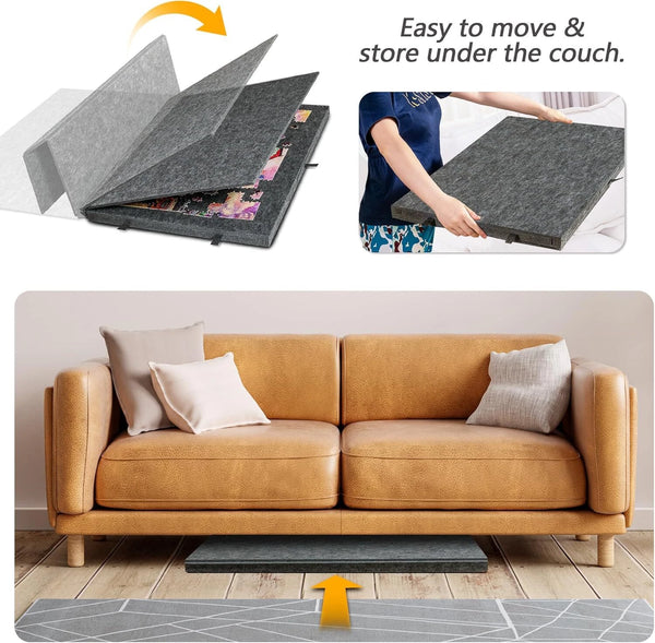 1000-2000 Pieces Tilting Jigsaw Puzzle Board with 2-in-1 Stand and Cover - Image 3