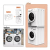 AIWFL Washer Dryer Stacking Kit Stacking Fram Kit with Non-slip Mat for Home - Image 4
