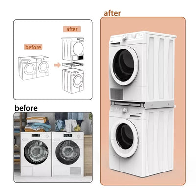 AIWFL Washer Dryer Stacking Kit Stacking Fram Kit with Non-slip Mat for Home - Image 4