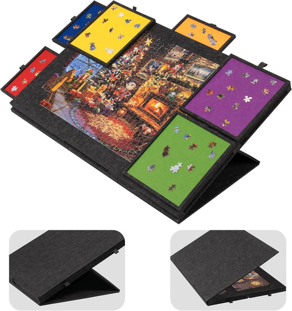 1000-2000 Pieces Tilting Jigsaw Puzzle Board with 2-in-1 Stand and Cover - Image 15