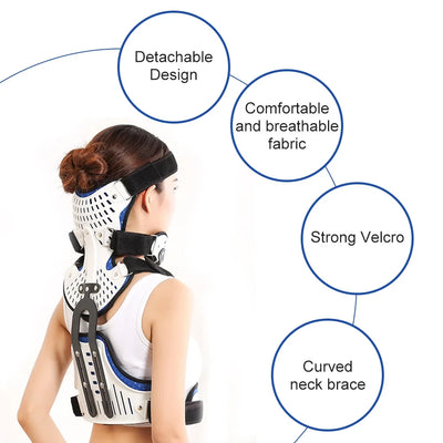 Medical Cervical Thoracic Orthosis Head Neck Chest Traction Support Hunched Back - Image 4