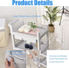 Beauty Trolley Cart with Wheel Esthetician Cart with Handrail, Bucket and Drawer