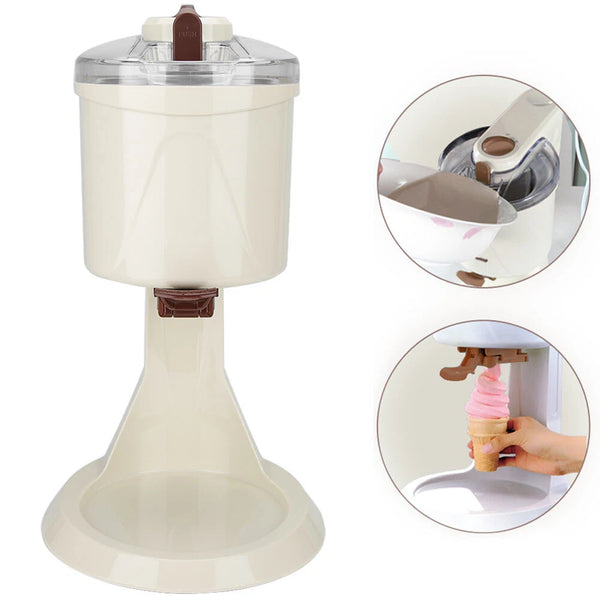1L Automatic Small Soft Ice Cream Cones Maker Household DIY Ice Cream Roll Maker