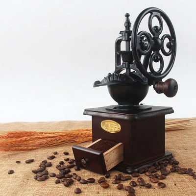 Burr Coffee Grinder Wooden Manual Coffee Grinder Classic French Coffee Milling - Image 7