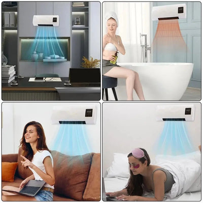 Wall Mounted Fan Air Conditioner Mini Fan Natural Wind Heating Double Use 2000W - Image 13