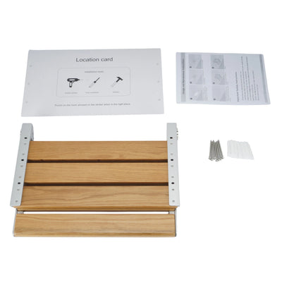 Foldable Shower Seat Wall Mounted Folding Shower Bench for Small Shower Spaces - Image 6