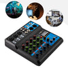 5 Channel Mini Bluetooth Audio Mixer USB DJ Live Console Sound Card Studio Mixer
