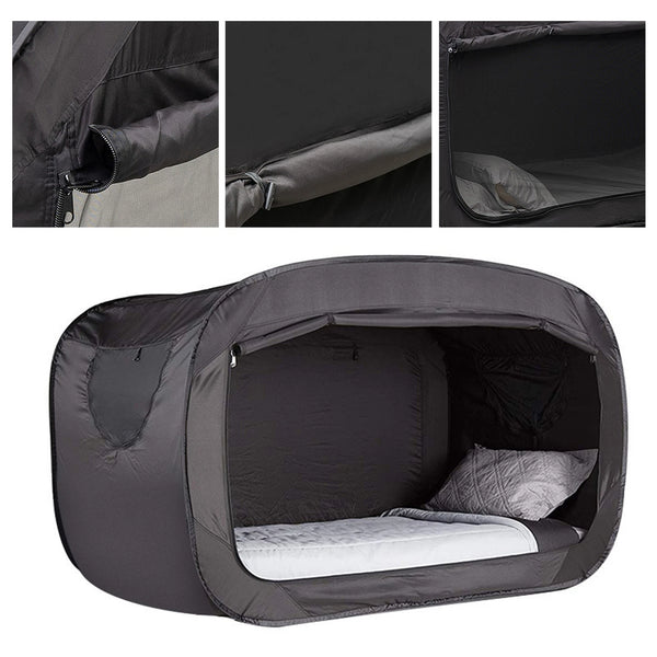 Portable Folding Tent Bed with Privacy Canopy for Camping Indoor & Outdoor Use