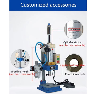 Desktop Pneumatic Punch Press Machine for Electronics Hardware Manufacturing - Image 13