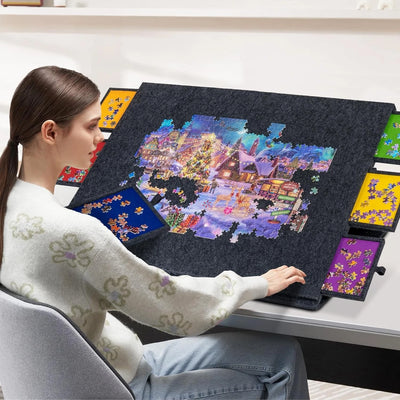 1000-2000 Pieces Tilting Jigsaw Puzzle Board with 2-in-1 Stand and Cover - Image 9