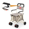 Shopping Trolley on Wheels Portable Folding Elderly Shopping Cart Walking Aid