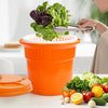 Commercial Vegetable Dehydrator Manual Salad Spinner Fruit Dryer Basket 25L