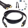 Full HD Short HDMI Male to Male Plug Flat Cable Cord for Audio Video HDTV 30cm - Image 1