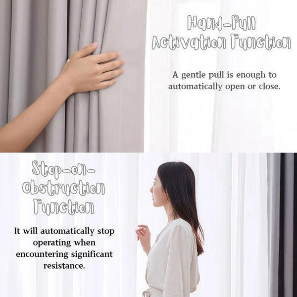 4.2M Electric Curtain Track Smart Multi-Control Low-Noise 33dB Double Open