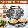 Electric Waffle Maker Heart-Shaped Non-Stick double-Side No Flip Design - Image 2
