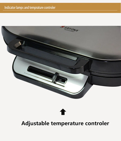 Electric Waffle Maker Heart-Shaped Non-Stick double-Side No Flip Design - Image 11