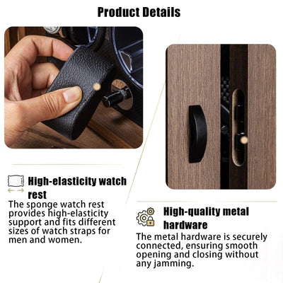 Watch Winder Automatic Watches Box 6 Watch Display Box 5 Rotation Modes - Image 11