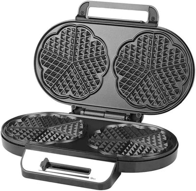 Electric Waffle Maker Heart-Shaped Non-Stick double-Side No Flip Design - Image 10