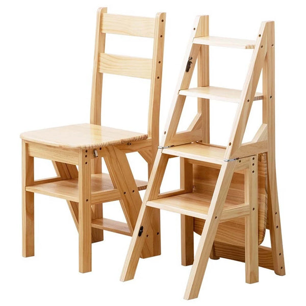 Folding Step Ladder Chair 4 Tier Multifunctional Plant Stand Ladder Stool Shelf - Image 6
