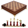 40x40cm Wooden Chess Set Premium Solid Wood Board Metal Chess Pieces Drawer - Image 6
