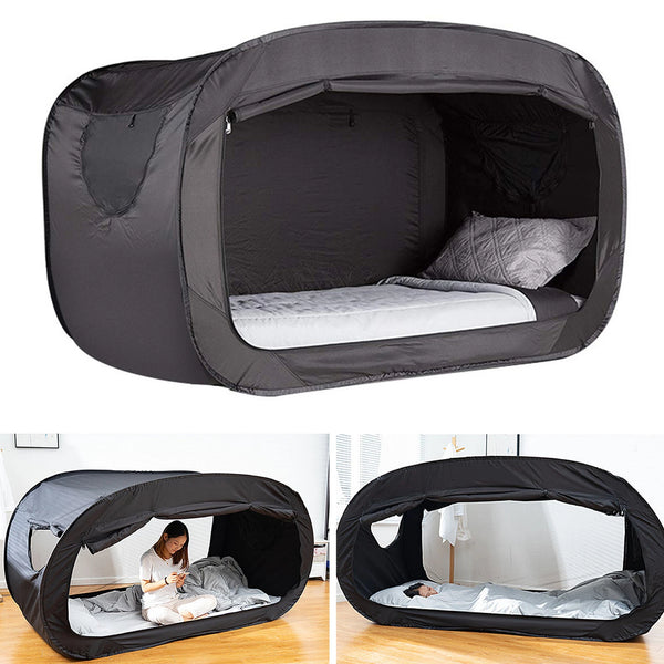 Portable Folding Tent Bed with Privacy Canopy for Camping Indoor & Outdoor Use