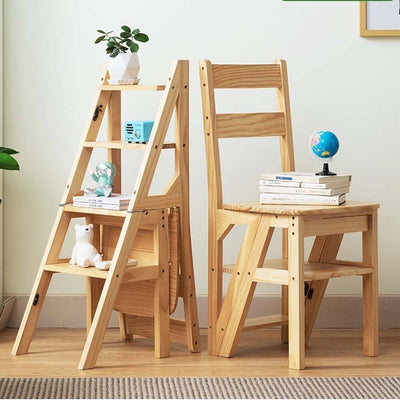 Folding Step Ladder Chair 4 Tier Multifunctional Plant Stand Ladder Stool Shelf - Image 4