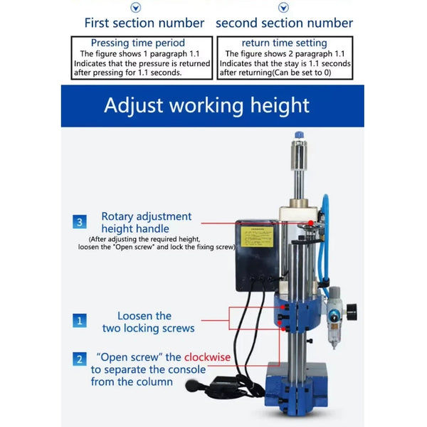 Desktop Pneumatic Punch Press Machine for Electronics Hardware Manufacturing - Image 4