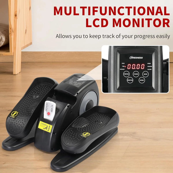 Under Desk Elliptical Machine Electric Seated Leg Foot Pedal Exerciser w/Remote