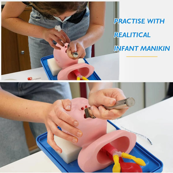 Intubation Manikin Lab Airway Management Training Infant Tracheal Manikin with Tube - Image 2